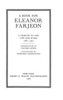 A Book for Eleanor Farjeon ; a tribute to her life and work, 1881-1965 /