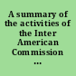 A summary of the activities of the Inter American Commission of Women, 1928-1947