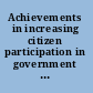 Achievements in increasing citizen participation in government the National league of women voters.