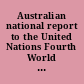 Australian national report to the United Nations Fourth World Conference on Women Beijing 4-15 September 1995 /