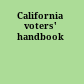 California voters' handbook