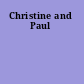 Christine and Paul