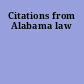 Citations from Alabama law