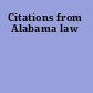 Citations from Alabama law