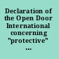 Declaration of the Open Door International concerning "protective" policy in relation to the working woman
