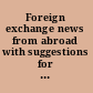 Foreign exchange news from abroad with suggestions for World Fellowship Program.
