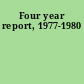 Four year report, 1977-1980