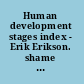 Human development stages index - Erik Erikson. shame 1 /