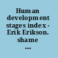 Human development stages index - Erik Erikson. shame 2 /