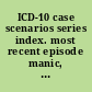 ICD-10 case scenarios series index. most recent episode manic, in partial remission /