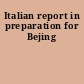 Italian report in preparation for Bejing