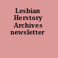 Lesbian Herstory Archives newsletter