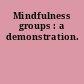 Mindfulness groups : a demonstration.