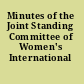 Minutes of the Joint Standing Committee of Women's International Organisations