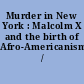 Murder in New York : Malcolm X and the birth of Afro-Americanism /