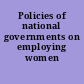 Policies of national governments on employing women