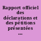 Rapport officiel des déclarations et des pétitions présentées par le Comité du désarmement créé par les organisations féminines internationales à la Conférence du désarmement, Genève, 6 février 1932 Official record of the declarations and petititions presented by the Disarmament Committee of the Women's International Organisations to the Disarmament Conference, Geneva, February 6th, 1932.