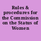 Rules & procedures for the Commission on the Status of Women