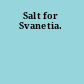 Salt for Svanetia.