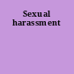 Sexual harassment