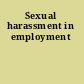 Sexual harassment in employment