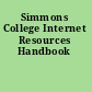 Simmons College Internet Resources Handbook