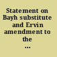 Statement on Bayh substitute and Ervin amendment to the Equal rights amendment