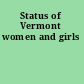 Status of Vermont women and girls