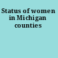 Status of women in Michigan counties