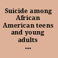 Suicide among African American teens and young adults : a discussion for people in a position to help /