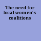 The need for local women's coalitions