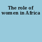 The role of women in Africa