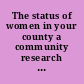 The status of women in your county a community research tool, 2004.