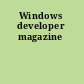 Windows developer magazine