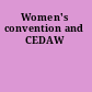 Women's convention and CEDAW