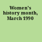 Women's history month, March 1990