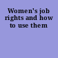 Women's job rights and how to use them