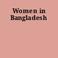 Women in Bangladesh