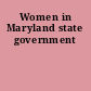 Women in Maryland state government