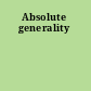 Absolute generality