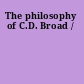 The philosophy of C.D. Broad /