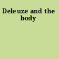 Deleuze and the body