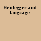 Heidegger and language