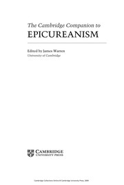 The Cambridge companion to epicureanism /