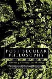 Post-secular philosophy : between philosophy and theology /