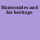 Maimonides and his heritage