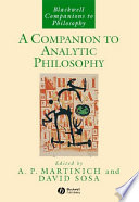 A companion to analytic philosophy