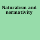 Naturalism and normativity