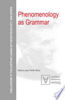 Phenomenology as grammar