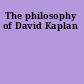 The philosophy of David Kaplan